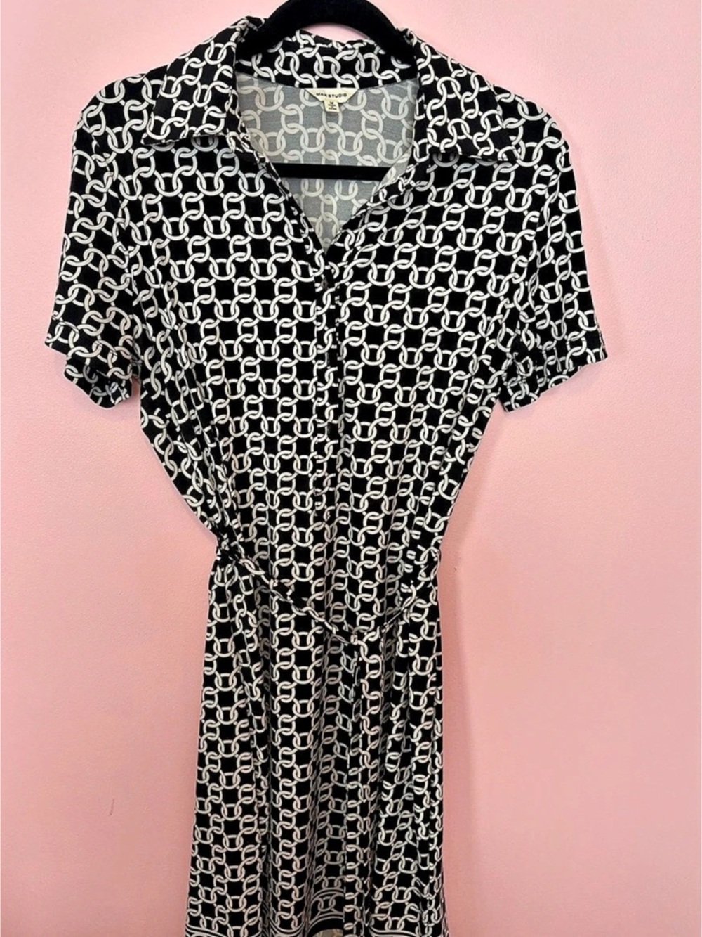 Max Studio Chain Print Mini Dress Size Medium Like New